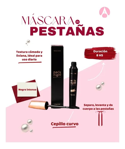 Mascara De Pestañas Paris Night Negro Intenso Negro