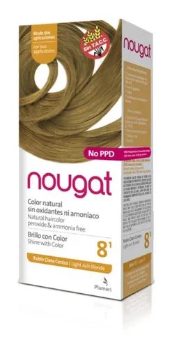 Tintura semipermanente Nougat 8.1 Rubio Claro Ceniza tono 8.1 rubio claro ceniza para cabello