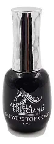 Top Coat Tempered Angela Bresciano 15ml No Wipe Brillo Real