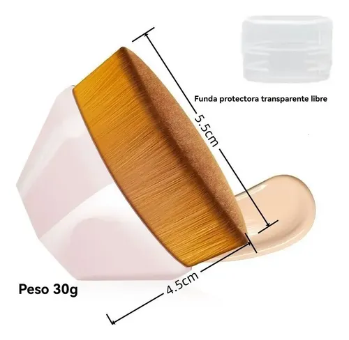 Pincel Mágico Con Base Ovalada Hexagonal Makeup