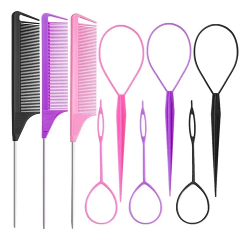 Juego De 9 Herramientas For El Cabello Y Peine De Cola De