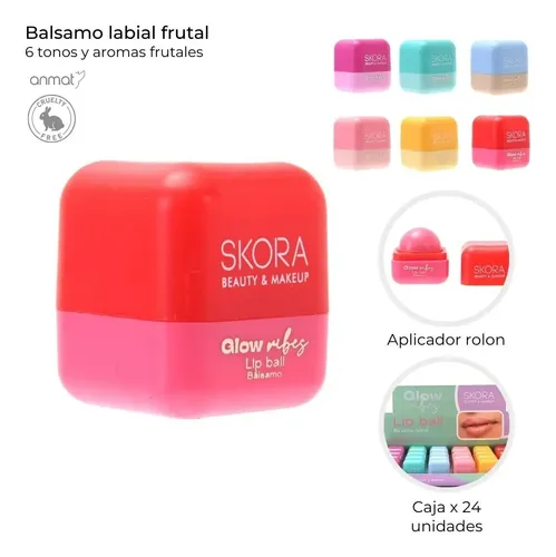 Balsamo Labial Frutal Glow Vibes Modelo 3 Celeste 39585