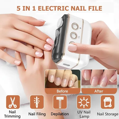 Cortador De Uñas Eléctrico 5 En 1, Lima Para Uñas