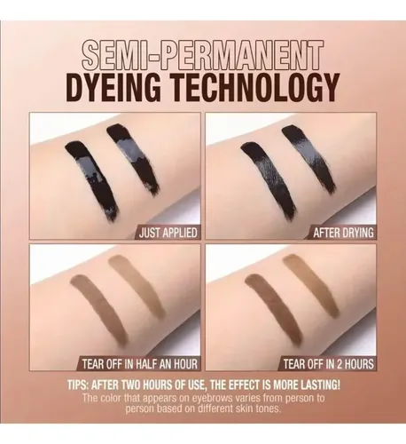 Gel De Tinte Para Cejas Peel Off, Resistente Y Duradero