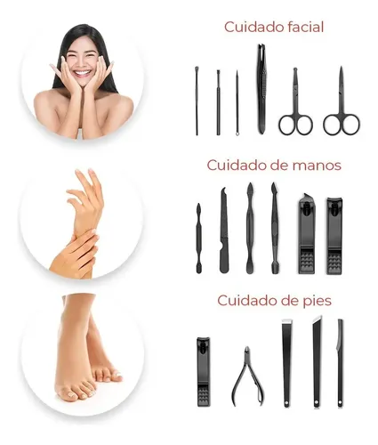 Set De Manicura Pedicura Pies Manos Corta Uñas 23 Piezas