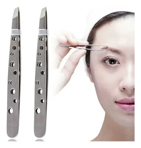 Pinzas Depilación Cejas Y Barba, Biseladas