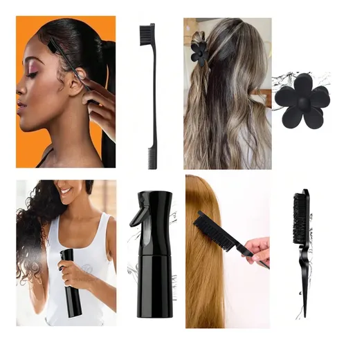 Kit 11 Peines Para Peinar Rizos Cabello Negro Negro