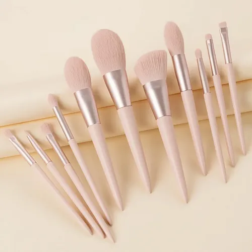 Set De 11 Brochas Suaves Para Maquillaje En Polvo Y Rubor Fe