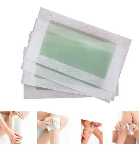 50x Tiras De Cera Fría Doble Cara Para Todo El Cuerpo