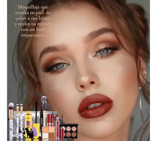 Kit Maquillaje Corrector Facial Sombra Glam Look Prolongado
