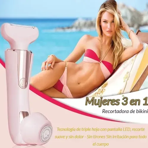 Mujer Eléctrica Depiladora Máquina De Afeitar Recargable