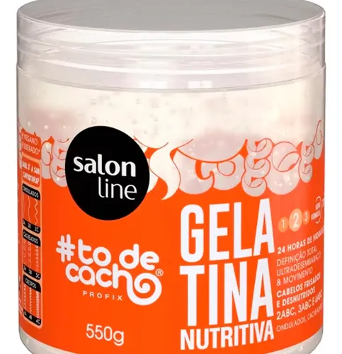 Salon Line To De Cacho Gelatina Nutritiva Anti Frizz 550 6c