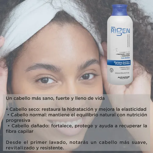 Alfaparf Shampoo Nutritivo Real Rigen Cabello Seco Dañado