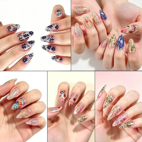 Nail Foil Floral Byjkyen Xf-038 10 Rollos