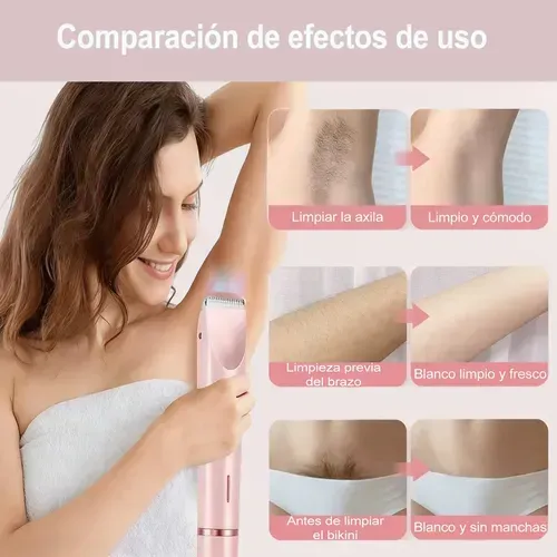 Doble Cabezal Afeitadora Mujer Sin Dolor Depiladora Eléctri