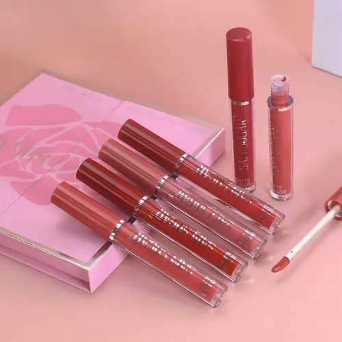 Juego De Brillos Labiales Mate De Terciopelo, 6 Unidades, An