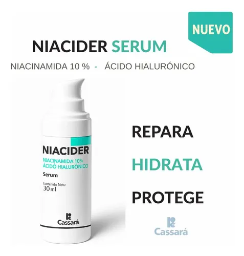 Niacider Serum 30ml Niacinamida – Hialuronico Ac. Todo Tipo De Piel Día/noche