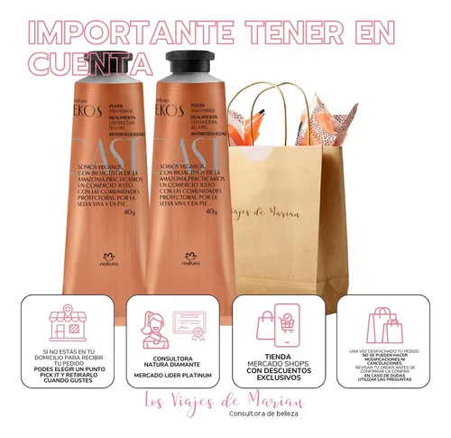 Natura Ekos Pulpa P/ Manos Hidratante Castaña Pack 2x
