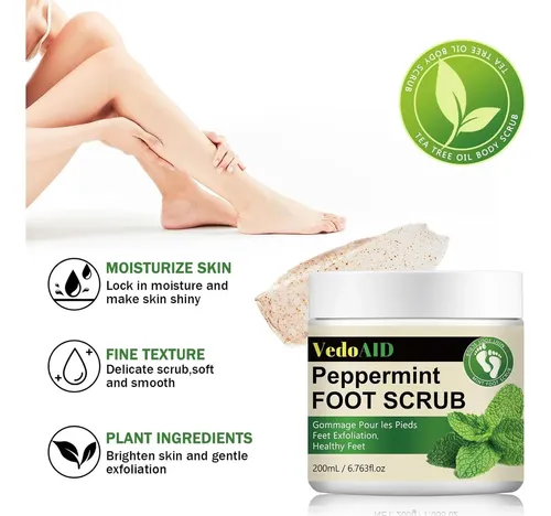 Exfoliante De Pies De Menta Vedoaid 200ml