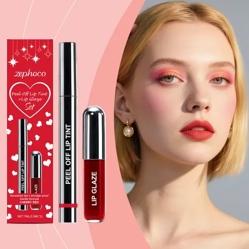 Set De Delineador Y Esmalte Labial Rojo Cereza