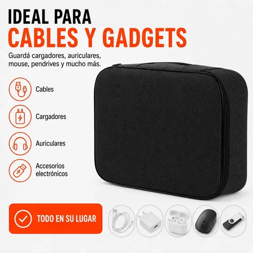 Portacosmeticos Neceser Organizador Viaje Maquillaje Estuche Negro Lisa