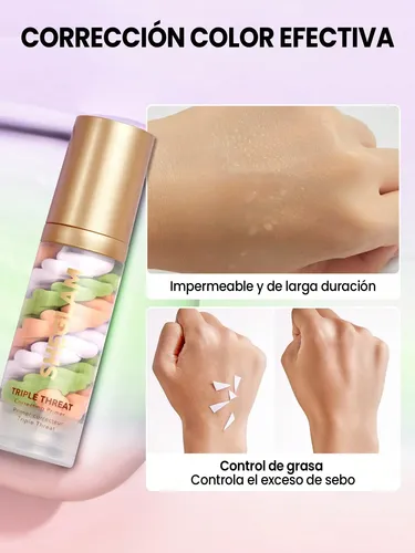 Primer Corrector Facial 3 En 1 Sheglam Triple Threat Rosa Claro