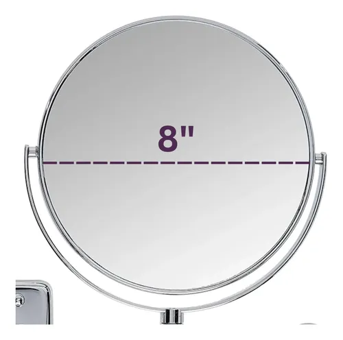 Espejo De Maquillaje Jerdon Para Pared Con Aumento 8x Acabad