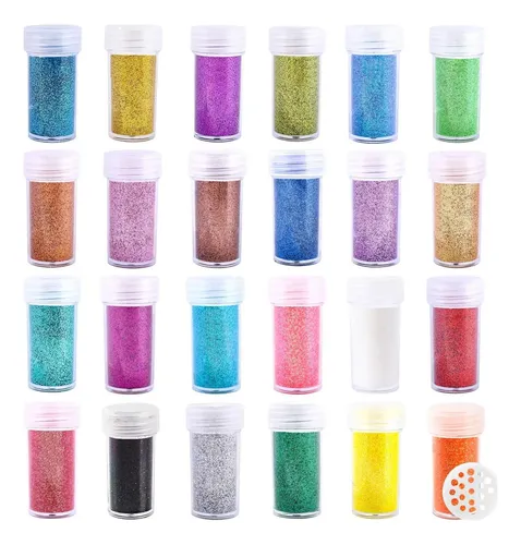 Estanoite Brillo 24 Colores 15 G Para Uñas, Manualidades Y