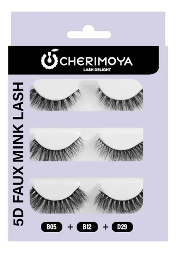 Pestañas Postizas 5d Cherimoya Tira Flexible B05+ B12+ D29