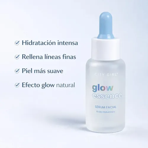 Serum Facial Glow Essence Ácido Hialurónico City Girl 30ml