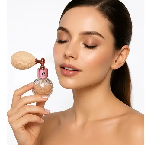 Spray Polvo Iluminador Cherimoya Glitter Cara Corporal, Pelo Tono Del Maquillaje 09 Bronce