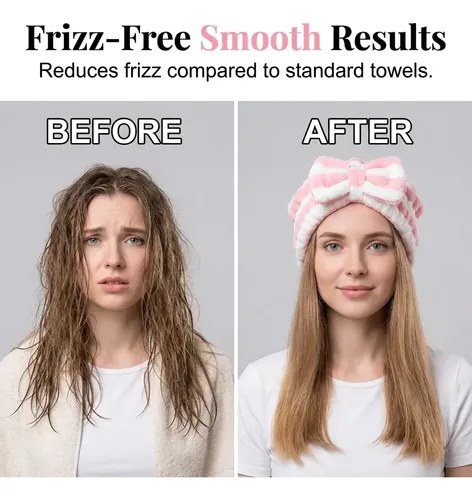 Turbante De Microfibra Para Cabello, Toalla Absorbente De