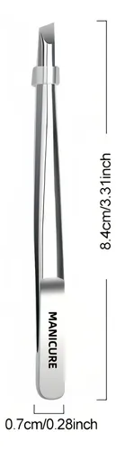 Pinza Depilar Acero Inoxidable Cejas Barba 304mjlogo