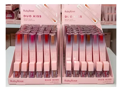 Lápiz Labial Duo Kiss Ruby Rose Pink Line 2 En 1 Bastón