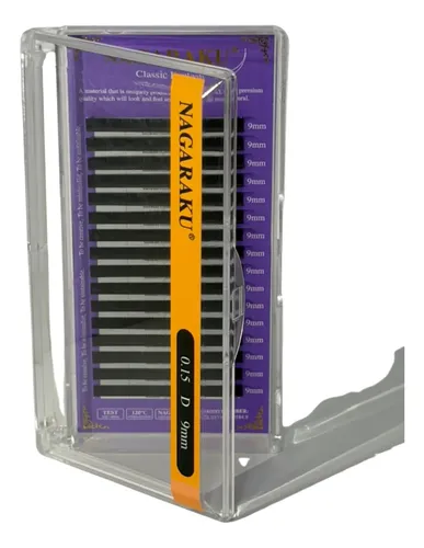 Kit Nagaraku Extensiones De Pestañas Clásicas 0.15 Curva D Largos 7 Al 10 Mm