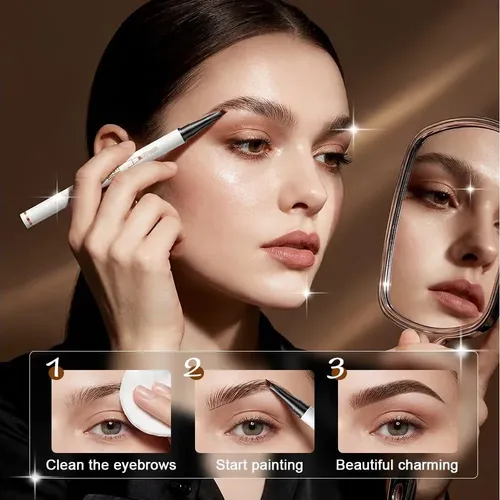 Lápiz De Cejas Microblading Fliwos 4 Puntas Resistente Agua