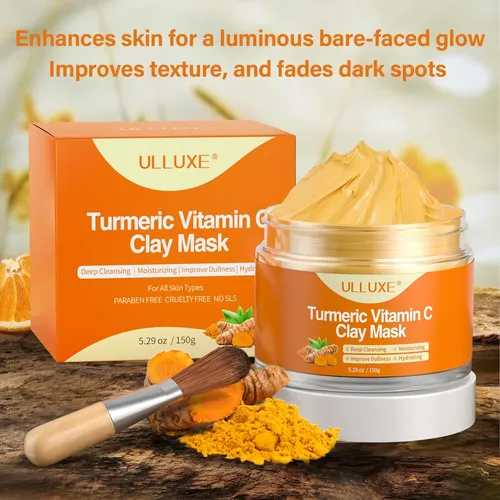 Mascarilla Facial Ulluxe De Arcilla Y Vitamina C 150 G