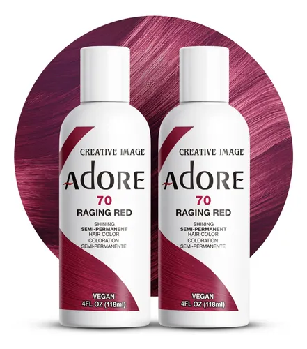 Tinte Para El Cabello Adore Semi Permanent 070 Raging Red 12