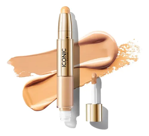 Corrector Iconic London Radiant Concealer & Brightening Duo Tono Warm Light