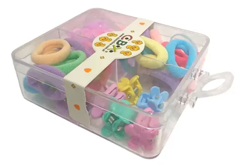 Caja Surtida Broches Colitas Gomitas Para El Pelo Cbx