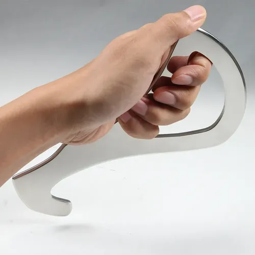 Herramienta De Masaje Raspador Gua Sha De Acero Inoxidable I