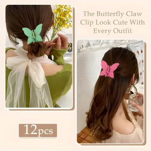 6 Pzas Horquillas Mariposa Decorativas Para Cabello De Dama
