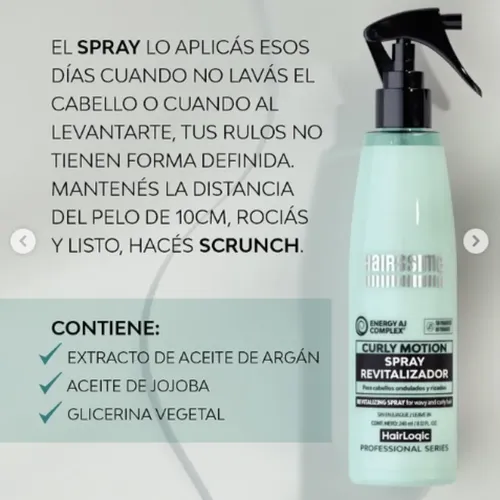Hairssime Hair Logic Revitalizador Curly Motion X 240ml
