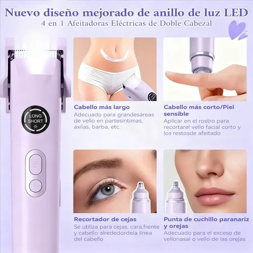 W- Depiladora De Bikini Paramujer Electrica Doble Cabeza .