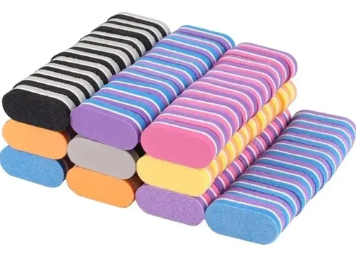 Pack X25 Mini Limas Sponge 100/180 Uñas Calidad Profesional