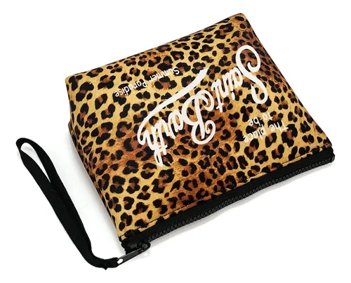 A Bolsa De Maquillaje Con Estampado De Leopardo Dorado Hz231pcs Leopard Print
