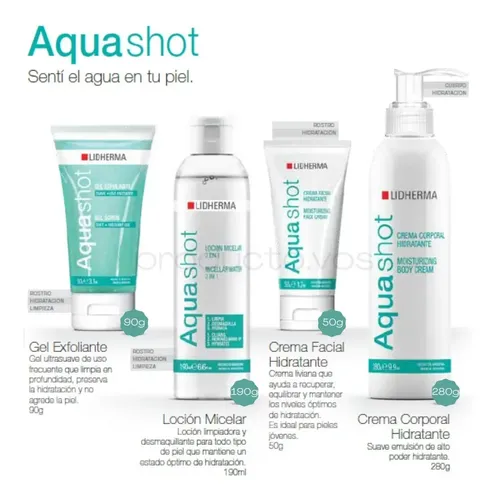 Crema Corporal Hidratante Aqua Shot Lidherma 280 G