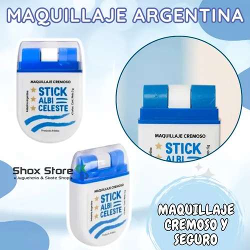 Maquillaje Artistico Bandera Argentina Pintura En Barra