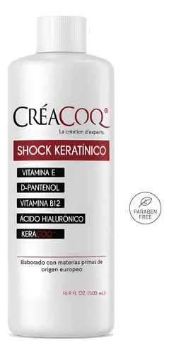 Shock Capilar Profesional Keratina Nutricion Pelo Suave 500m