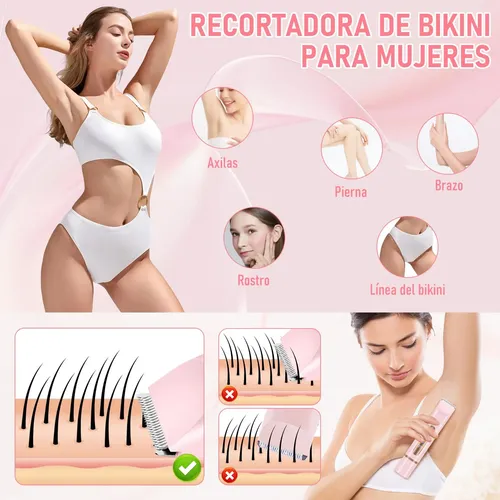 2 En 1 Rasuradora Electrica Mujer, Depiladora Facial
